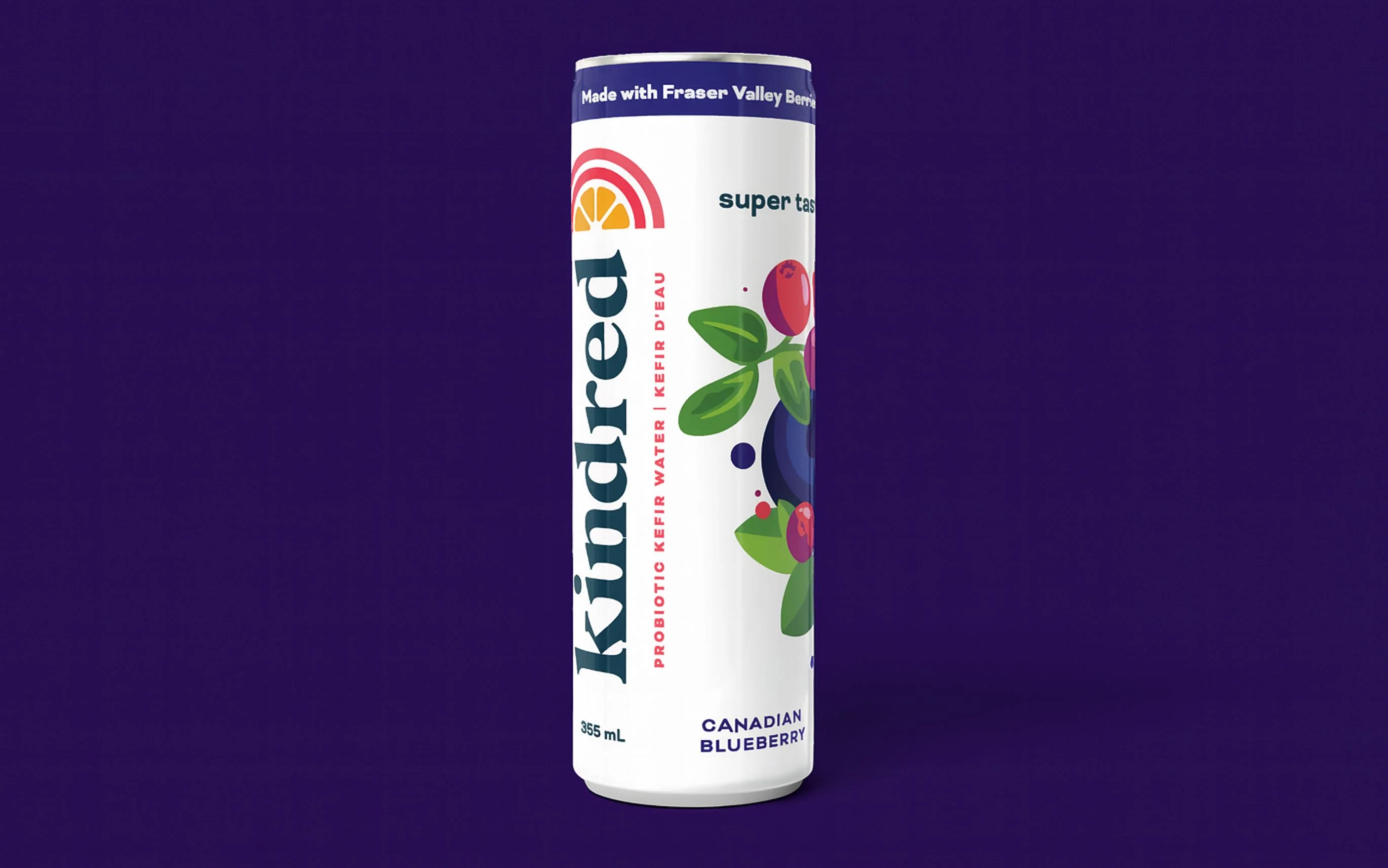 Kindred Cultures Local BC Blueberry Kefir Water - Image 2
